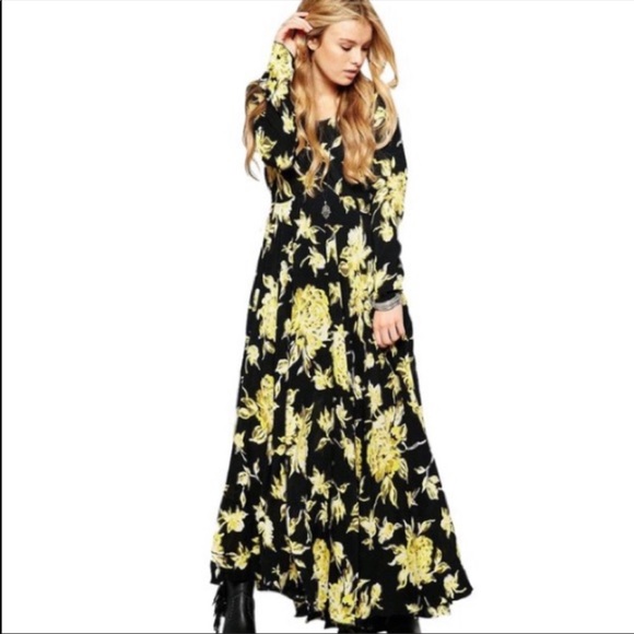 Free People First Kiss Maxi Dress XS EUC RARE - Picture 2 of 10